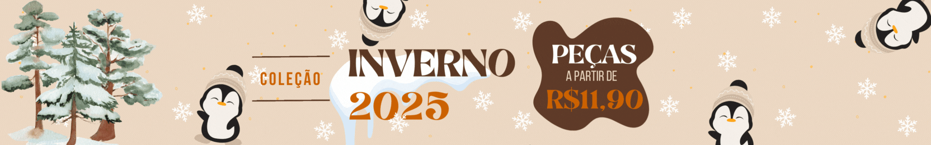 Banner Site Coleção Infantil Primavera Verão 2025 Elementos Fofos Colorido (1920 x 300 px) (1920 x 300 px)