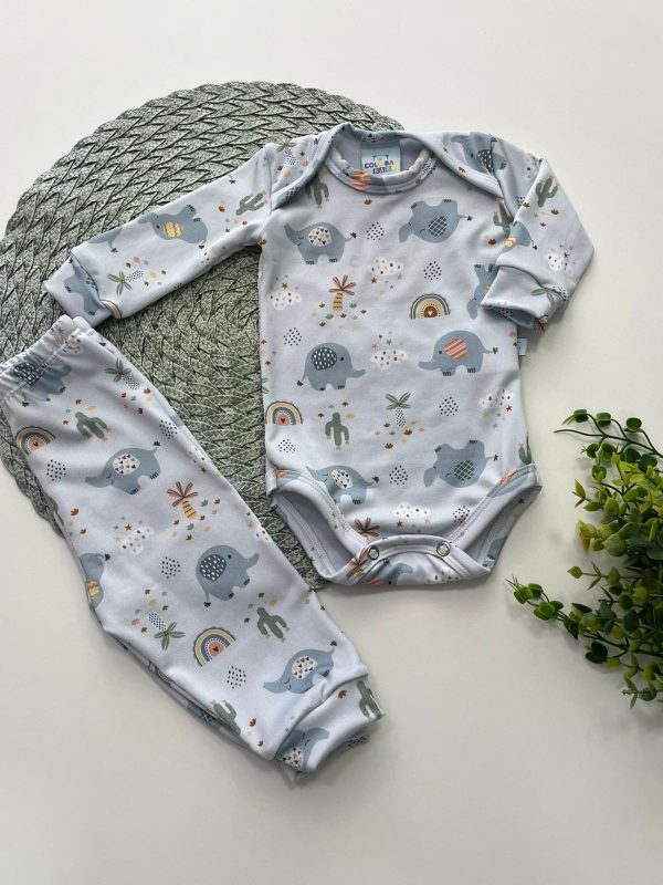 Conjunto Térmico Bebê Estampado- Elefante