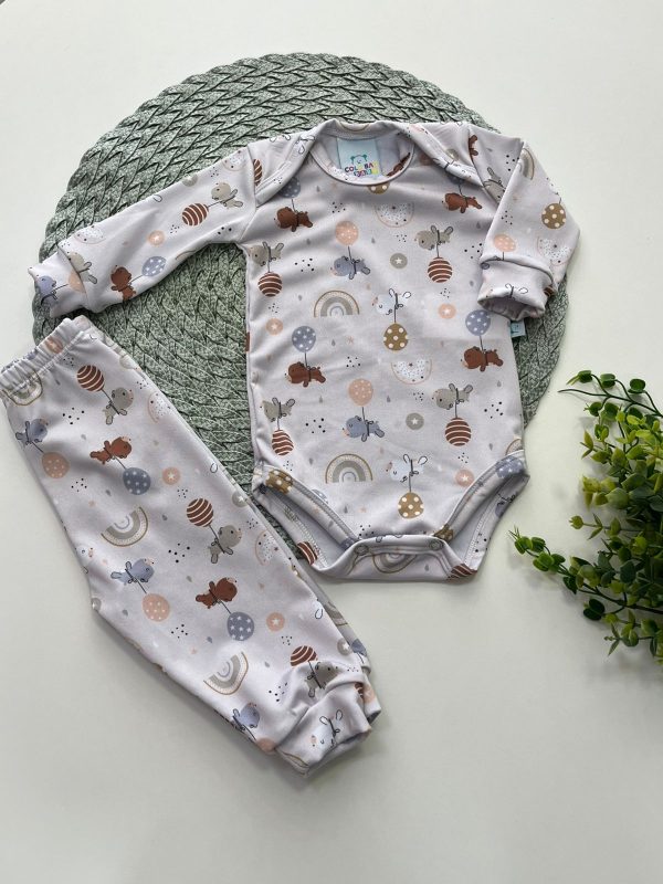 Conjunto Térmico Bebê Estampado- Urso Beje