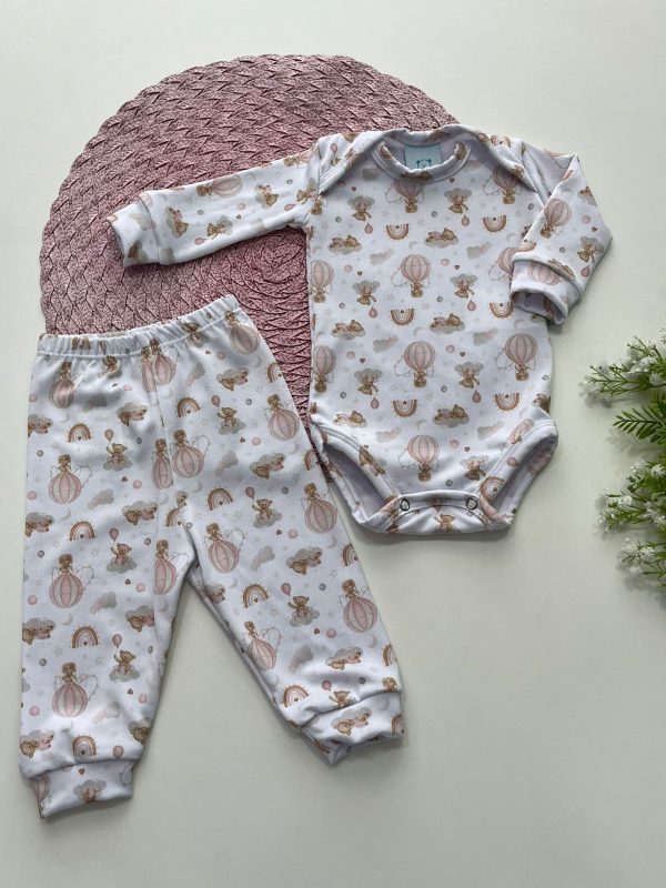 Conjunto Térmico Bebê Estampado- Urso Rosa