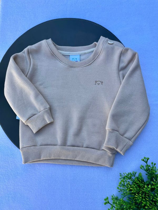 Blusa de Moletom Avulso - Bege