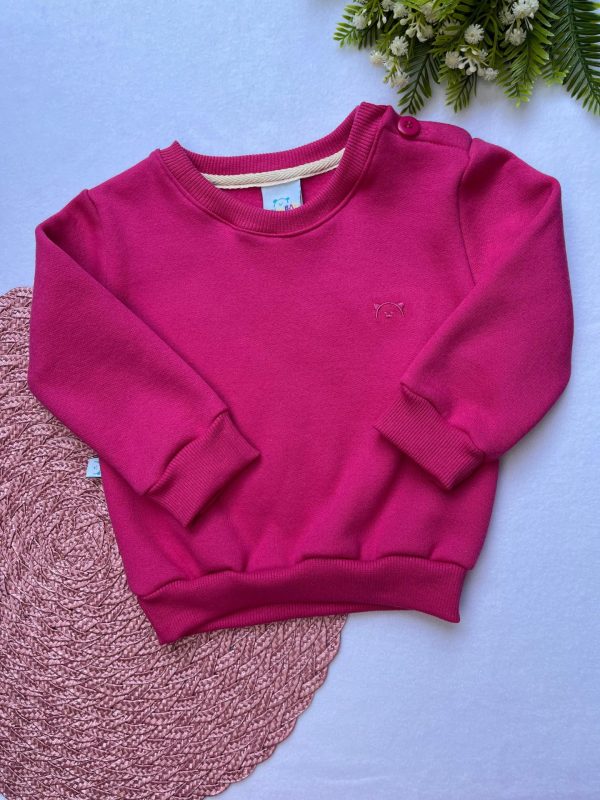 Blusa de Moletom Avulso - Pink