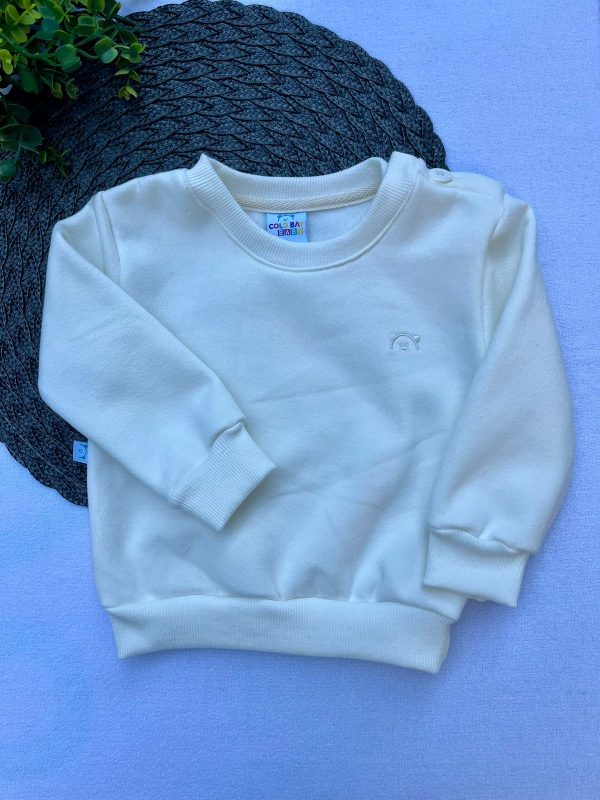 Blusa de Moletom Avulso - Perola