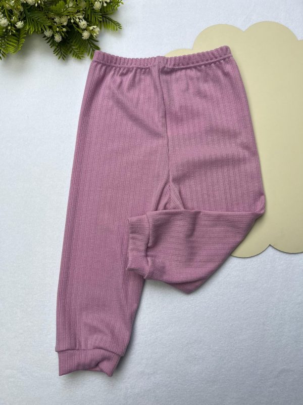 Calça Canelada Avulsa Lisa - Roxo