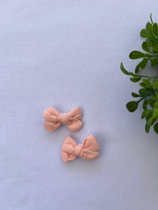 Laco de Cabelo com 2 unidades Tecido PP - Salmao