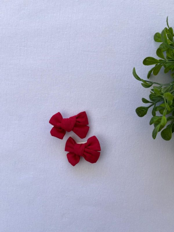 Laco de Cabelo com 2 unidades  Tecido PP - Bordo