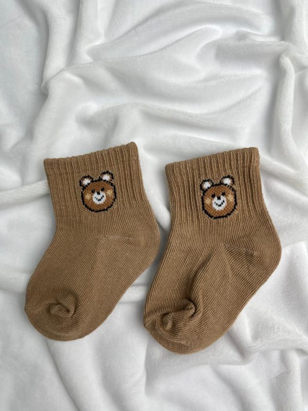 Meia para Bebê Urso - Bege