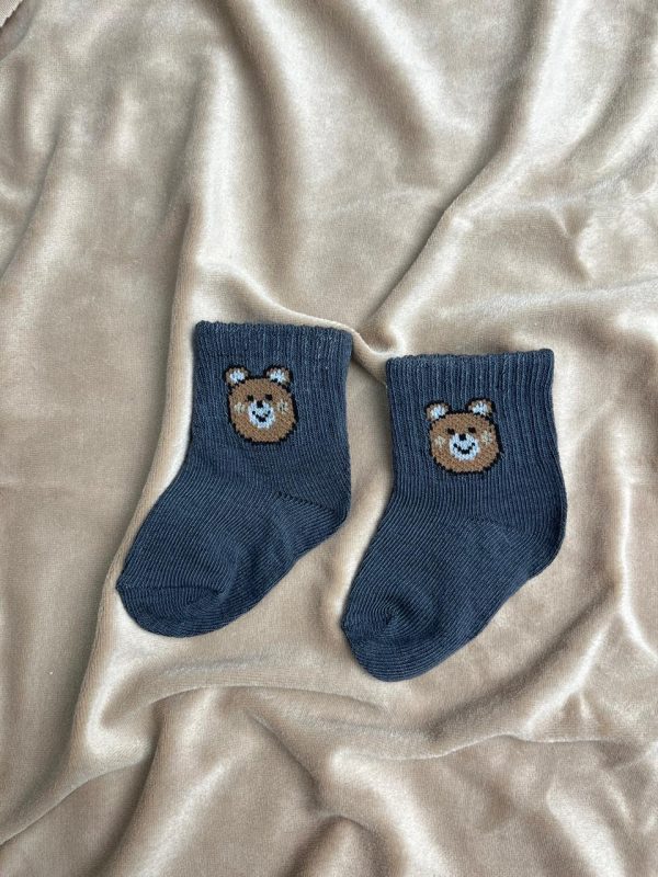 Meia para Bebê Urso - Chumbo