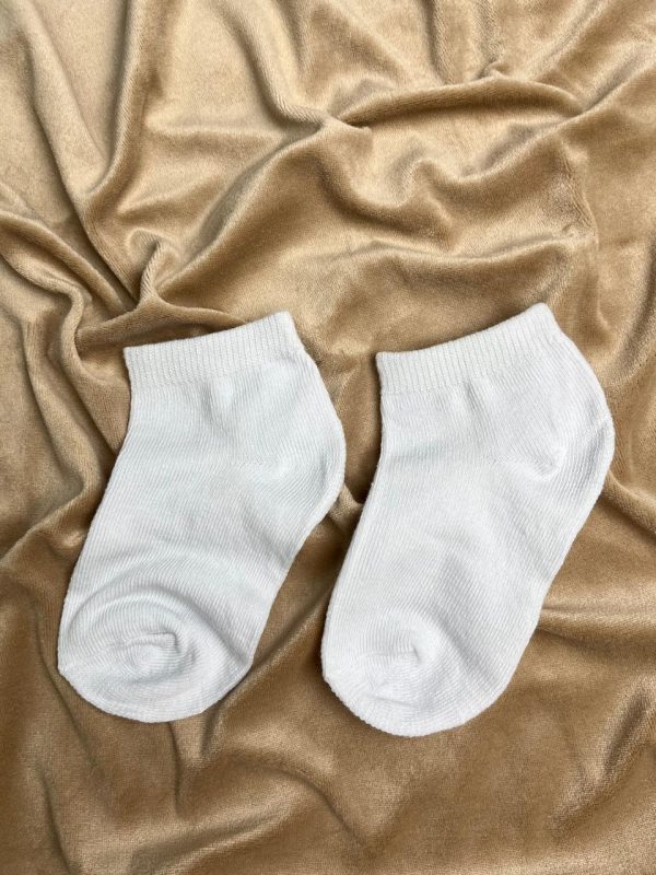 Par de Meias Soquete para Bebê - Branco