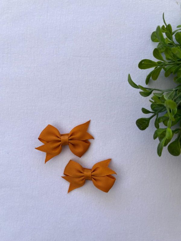 Par de Laco de Cabelo  Gorgurao PP - Terracota