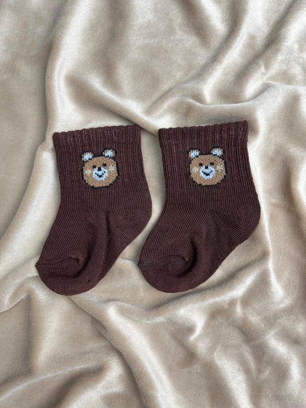 Meia para Bebê Urso - Marron