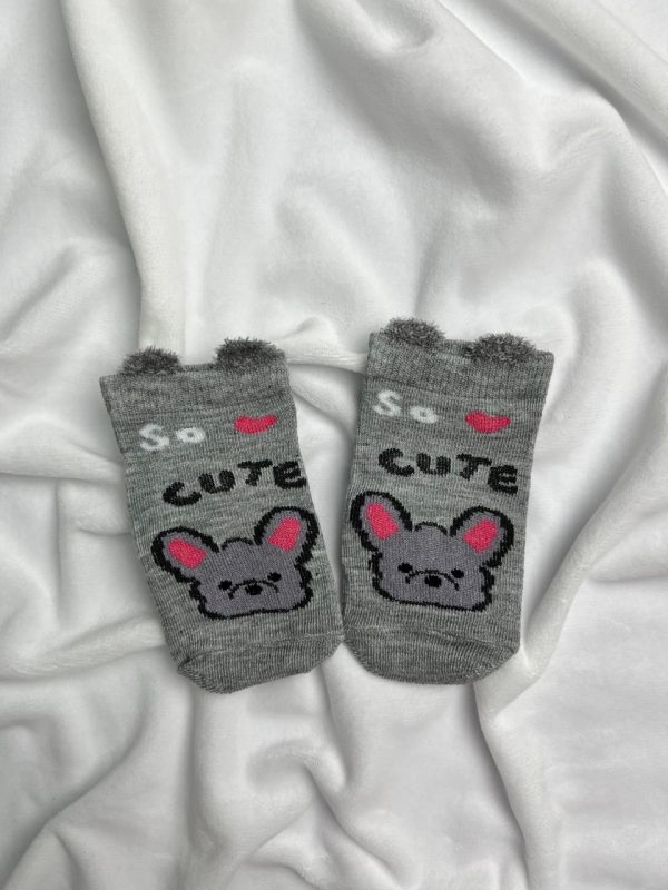 Meia para Bebê Cinza - So Cute