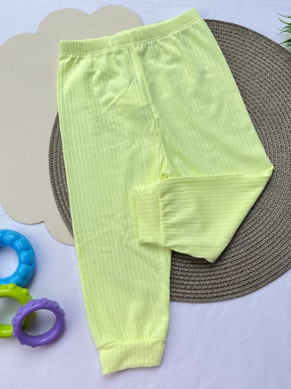 Calça Canelada Avulsa  - Amarelo